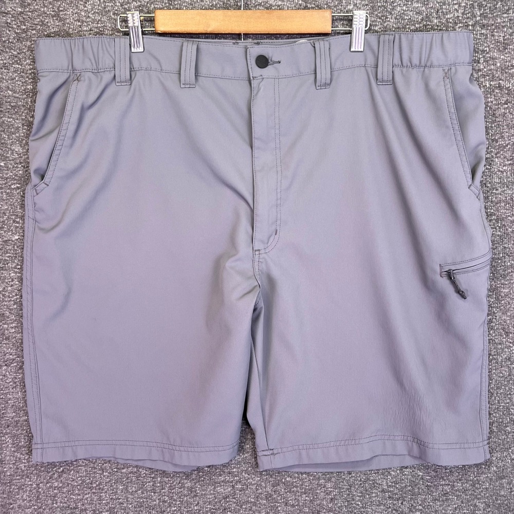 Wrangler ATG Shorts Mens 46 Grey Hiking Utility Performance Cargo Elastic waist